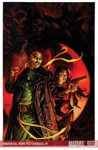 Brereton's Iron Fist Annual cover painting